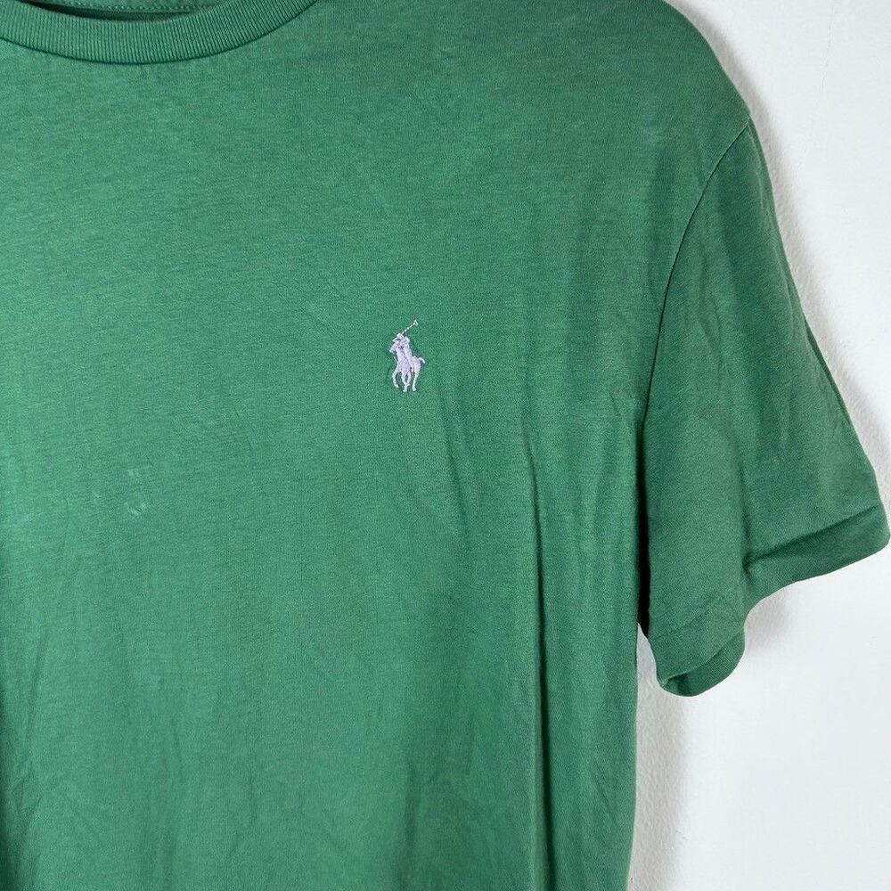 Polo Ralph Lauren T-Shirt Mens Small Green Classic Fit Pony Logo Crew Neck - Picture 2 of 7